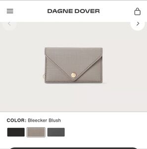 Dagne Dover Bleaker Blush Sleek Snap-Button Card Case NWT